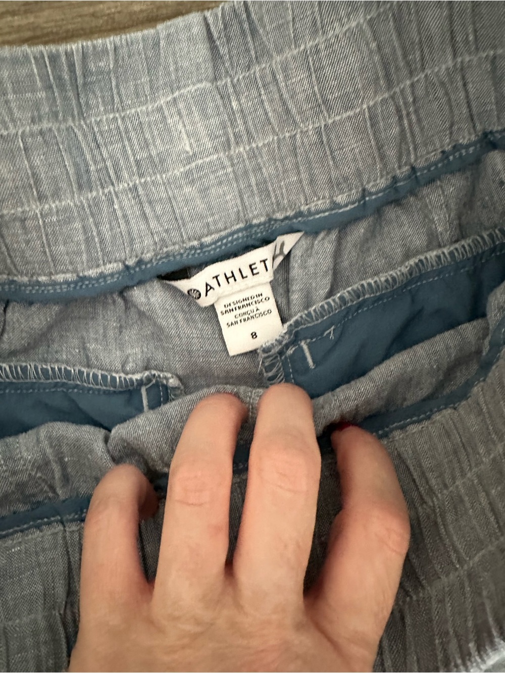 Athleta Cabo Linen Chambray Drawstring Joggers - Picture 3 of 3